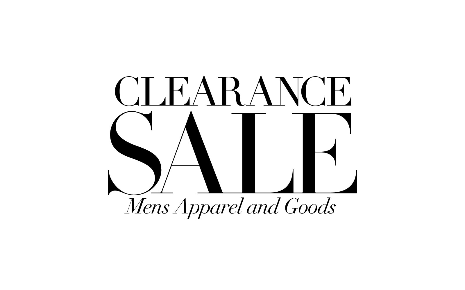 Clearance Men's Apparel ＆ Goods