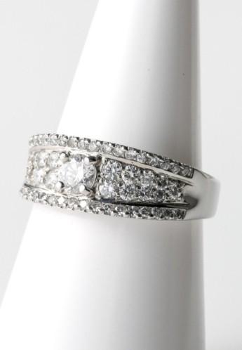【4 Seasons Jewelry】RDA-703-PS2 Pt900 #12 12号 Pt900ダイヤリング 0.25/0.6ct 鑑定付き(中石0.25)