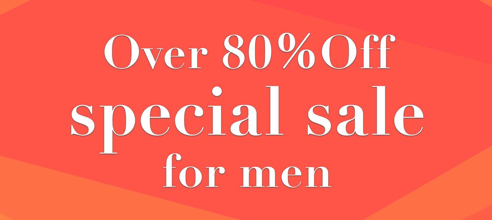Over 80％Off special for men