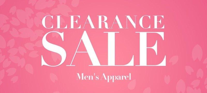 Clearance sale:Men's Apparel