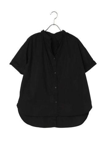 ワイヤー入りシャツチュニック ブラック