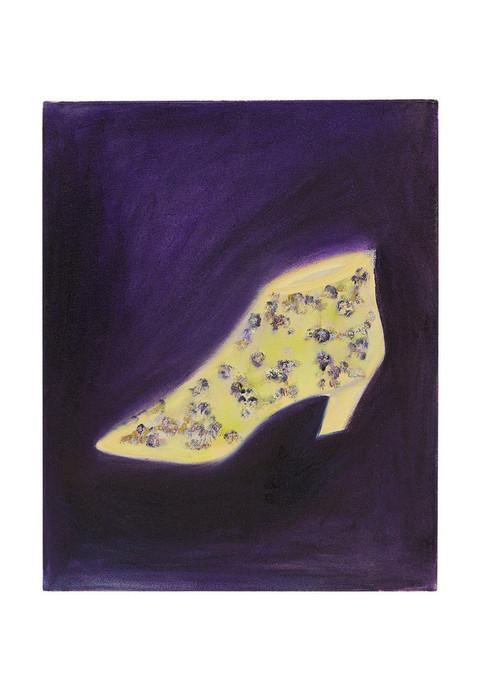 【佐藤翠】Yellow jewelry boot ( glitter ,oil on canvas) 41.0 X 31.8 cm - #1