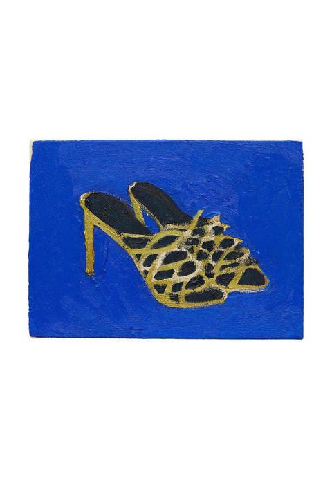 【佐藤翠】Gold Sandals I (oil on canvas) 24.2 X 33.3 cm - #1