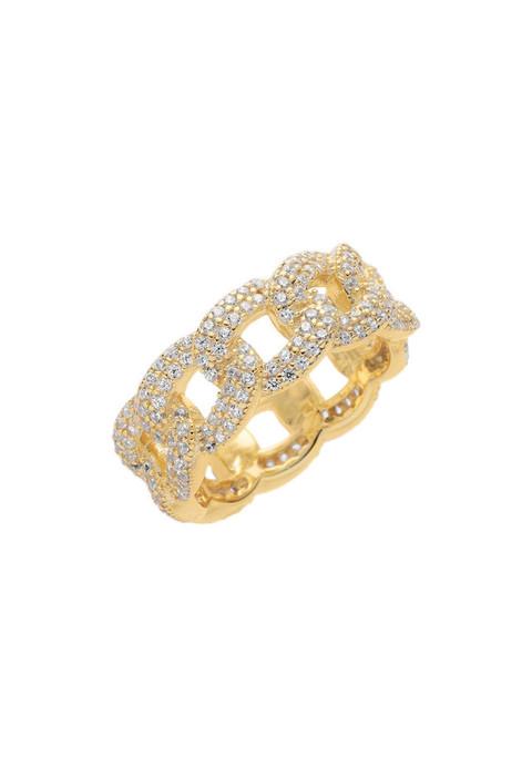 THE ICED OUT CUBAN LINK RING ゴールド - #1
